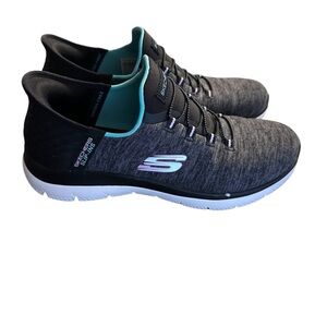 Skechers Slip-ins Women's Hands Free Sneaker - Black/Gray, Size 8
